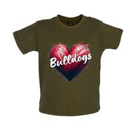 Love Cuore Bulldogs - Bambino T-Shirt / Body - Inglese Francese American Bull