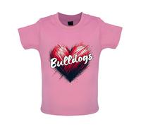 Love Cuore Bulldogs - Bambino T-Shirt / Body - Inglese Francese American Bull