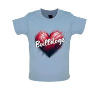 Love Cuore Bulldogs - Bambino T-Shirt / Body - Inglese Francese American Bull