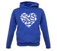 Love Cuore Cavallo - Bambini Felpa con Cappuccio Pony Animale Fantino e Lezioni