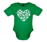 Love Cuore Cavallo - Bambino T-Shirt / Body - Pony Animale Elastici per Capelli