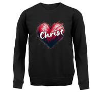 Love Cuore Cristo - Adulti Felpa/Maglione - Preghiera Religion Natale Chiesa