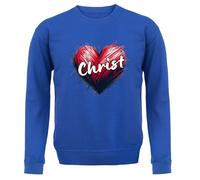 Love Cuore Cristo - Adulti Felpa/Maglione - Preghiera Religion Natale Chiesa