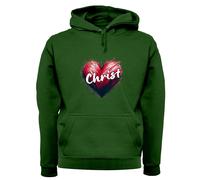 Love Cuore Cristo - Adulti Felpa/Maglione - Preghiera Religion Natale Chiesa