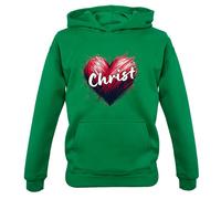 Love Cuore Cristo - Bambini Felpa/Maglione - Preghiera Religion Natale Chiesa