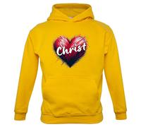 Love Cuore Cristo - Bambini Felpa/Maglione - Preghiera Religion Natale Chiesa