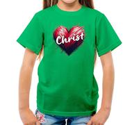 Love Cuore Cristo - T-Shirt - Preghiera Religion Natale Chiesa Gesù