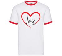 Love Cuore Louis Bacio - Mens Ringer - Love Tomlinson Tour Gig Pop Music