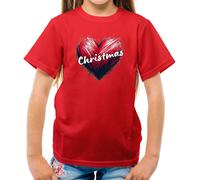 Love Cuore Natale - T-Shirt - Babbo Natale Babbo Presents Gesù Famiglia