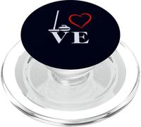 Love Curling - Scopa arricciacapelli a forma di cuore per sport invernali e pietra PopSockets PopGrip per MagSafe