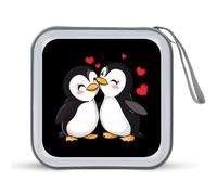 Love Cute Animal Penguins CD Case Holder Portable 40 Capacità DVD Wallet Storage Organizer per Auto Viaggi