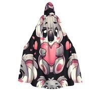 Love-Cute-Koala-Bear, mantello con cappuccio da strega, costume di Halloween con cappuccio