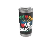 Love Darts Cuore Gioco Appassionato Bicchiere termico in acciaio inox doppia parete