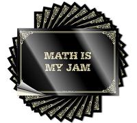 Love Decor Hat Citazione | Math is My Jam Incoraggiando Adesivo in vinile durevole facile da applicare per i giocatori (12 x 18 cm)