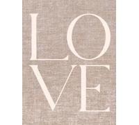 LOVE Decorative Book for Interior Design Display: Abstract Aesthetic Minimalist Beige Cover For Coffee Table & Stacking Modern Boho Living Room Styling