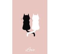 Love Diario con portada de gatos color rosa: cuaderno de tapa dura con 130 páginas a raya