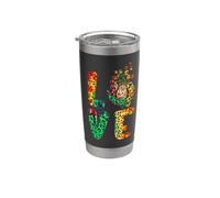 Love Dogue de Bordeaux Dog Sunflower Tie Dye Leopard Pattern Bicchiere termico in acciaio inox doppia parete