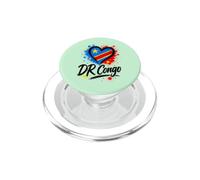 Love DR Congo Bandiera Cuore Congolese Orgoglio Vacanza Viaggio PopSockets PopGrip per MagSafe