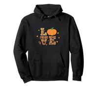 Love Fall Pumpkin - Leopardo, Tigre, Stampa Animale, Plaid Felpa con Cappuccio