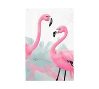 Love Flamingo Welcome Garden Flag 0,6 x 0,9 m Double Sided No Fade House Yard Bandiere Photo Sfondo Banner per Cortile Portico Prato Decorazione Esterna
