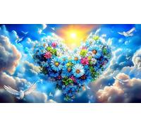 Love-Flowers Jigsaw Puzzle impossibili 1000 Pezzi Decorazione per la casa. Giochi di Rilassamento e Intelletto per Adulti e Bambini da 12 Anni 75x50cm/1000pcs