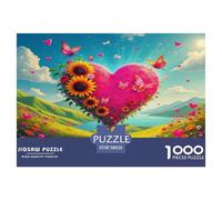 Love Flowers Jigsaw Puzzle Impossibili 1000Pcs Decorazione Per La Casa. Rilassamento E Intelligence Per Adulti E Bambini Da 12 Anni 38x26cm/1000pcs