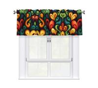Love flows again - Tenda a mezza finestra in voile trasparente, per piccole finestre, cucina, bar, un pannello, 137 x 45 cm