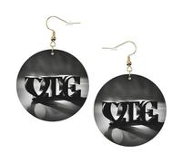 Love Font Orecchini in pelle alla moda per le donne ciondola 1 paio di orecchini piercing leggeri stampati gioielli regali per donne ragazze