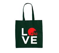 Love Football Americano Casco - Borsa Tote IN Tela - Player Ventola Squadra
