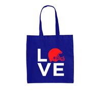 Love Football Americano Casco - Borsa Tote IN Tela - Player Ventola Squadra