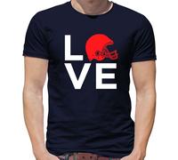 Love Football Americano Casco - T-Shirt - Player Ventola Squadra Sport Hobby