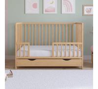 Love For Sleep ASHER Lettino per Neonati 120x60 cm con Materasso in Schiuma di Microfibra Trapuntata - Lettino in Legno Convertibile in Letto per Bambini con Ampio Pino Naturale
