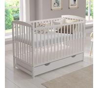 Love For Sleep JACOB Culla Neonato 120x60 cm in Legno di Pino con Cassetto e Mat