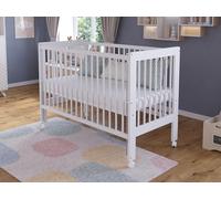 Love For Sleep Lettino Neonato in Legno, Bianco 120x60 cm con Sponda Regolabile, Ruote e Barriera di Sicurezza - Culla Evolutivo per Neonato e Bambino