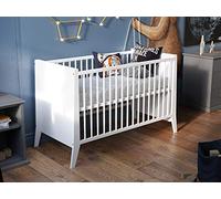 Love For Sleep MERCURY Culla Neonato 120x60 cm in Legno di Pino Bianco - Trasformabile con Barriera di Sicurezza, Lettino per Bambino 0-3 Anni