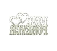 Love Forever, fustelle in acciaio al carbonio fustellate per scrapbooking e goffratura, per realizzare biglietti di auguri, lettere d'amore, per realizzare biglietti