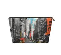 Love from New York, trousse da viaggio con stampa con cerniera dorata, organizer per trucchi e articoli da toeletta per donne, mamme e ragazze, Oro, One Size, Beauty case