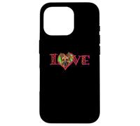 Love German Shepherd Dog Lover Heart Feltro Canine Enthusiast Custodia per iPhone 16 Pro