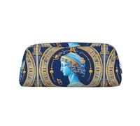 Love Goddess - Custodia in pelle leggera e portatile con cerniera, 20,5 x 5,5 x 8 cm, per ufficio, viaggi, trucchi, Argento, Taglia unica, Portamonete
