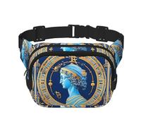 Love Goddess - Marsupio quadrato a doppio strato, unisex, per corsa, viaggi, escursionismo, fitness, nero, taglia unica, Nero, One Size