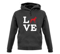 Love Great Dane Cane Silhouette - Felpa con Cappuccio / - Cani - Cagnolino - -