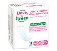 Love & Green Inserto monouso ecologico universale per pannolino lavabile x25 taglia S/M