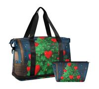 Love Green Merry Christmas Tree Borsa da Viaggio Borsa Sportiva con Borsa da Toilette per Yoga Grande Capacità Albero di Natale Verde Love Merry Christmas, 1 Taglia, Albero di Natale Verde Love Merry