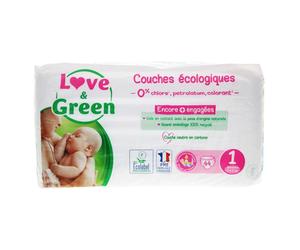 Love & Green Pannolini Ipoallergenici T1 2-5kg x44 - Pannolini