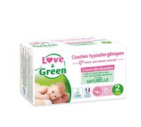 Love & Green Pannolini Ipoallergenici T2 3-6kg x44 - Pannolini