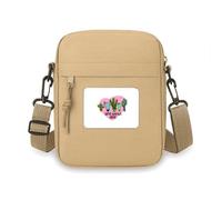 Love Grows Here, borsa a tracolla per cellulare, borsa a tracolla in stile Art Deco con cactus