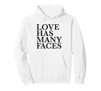 Love Has Many Faces (Love Statement) (Design Minimalista) Felpa con Cappuccio
