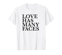 Love Has Many Faces (Love Statement) (Design Minimalista) Maglietta