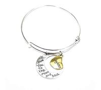 Love Heart Daughter Charm I Love You To The Moon And Back Engraving Pendant Bracelet Bangle Practical treatment