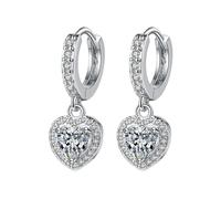 Love Heart Earrings And Ear Buckles European And American Fashion Copper Inlaid Zircon Female Orecchini Orientali (Z5-Gold, taglia unica)